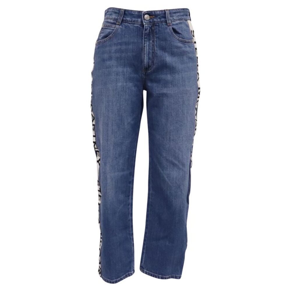 Stella McCartney Logo Denim Jeans in Blue Cotton
